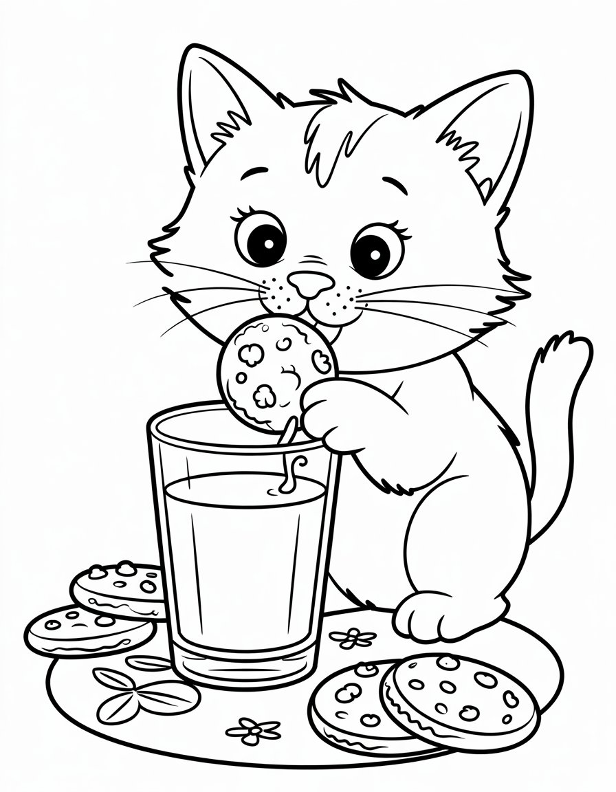 Milk and Cookies Cat